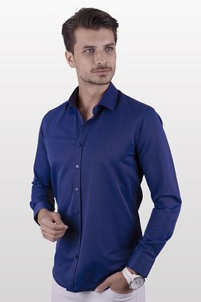 پیراهن آبی مردانه اسلیم فیت Etikmen - کد 748726952