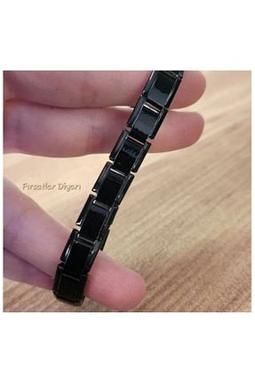 دستبند جواهر مشکی زنانه استیل (فولاد) fırsatlar diyarı - کد 924100175
