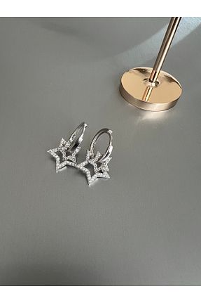 گوشواره نقره سفید زنانه 925 عیار Zeta Jewel - کد 123803015