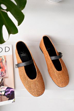 بابت قهوه ای زنانه پارچه ای NOSEY SHOES - کد 923480066