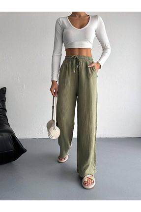 شلوار خاکی زنانه بافتنی Yeys - کد 924068519
