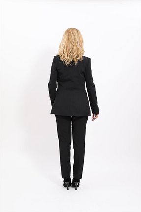 کت و شلوار مشکی زنانه یقه کتی ÖNDER ÖZSOY - کد 928915813