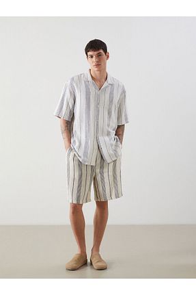 شلوارک و برمودا نباتی مردانه رگولار LC Waikiki - کد 924077901
