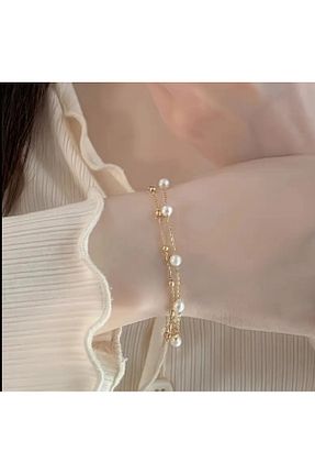 دستبند جواهر زرد زنانه مروارید MYSTERY TAKI AKSESUAR - کد 924079294