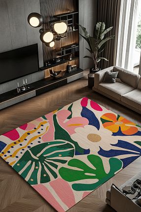 فرش رنگی قابل شستشو Rugs Modern Halı - کد 924087421