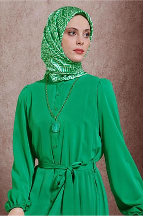روسری سبز پلی استر Alvina - کد 817490256