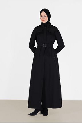 مانتو بلند حجاب مشکی زنانه Alvina - کد 804405954