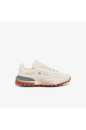 کفش اسنیکر بژ زنانه بند دار Lacoste - کد 924102500