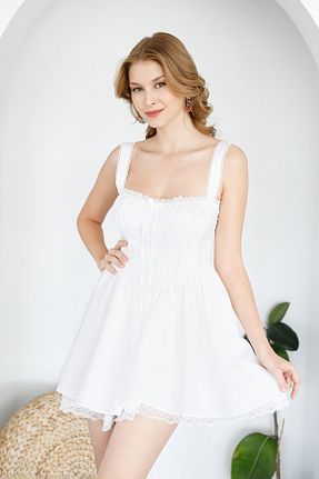 لباس سفید زنانه بافتنی Fullamoda - کد 762294524