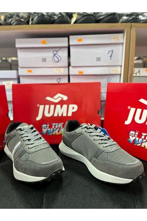 کفش پیاده روی طوسی مردانه پارچه ای Jump - کد 924573618