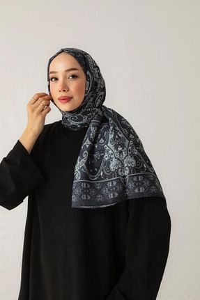 شال مشکی زنانه پنبه ای Mira İpek - کد 924123437