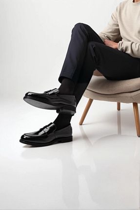 کفش لوفر مشکی مردانه پاشنه کوتاه (1 - 4 سانتی متر) Derimod - کد 901237026
