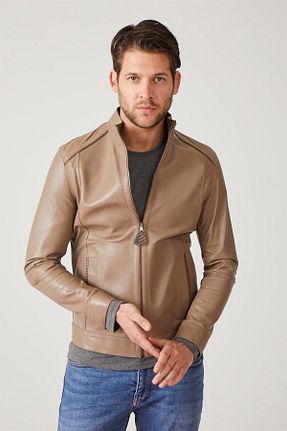 کاپشن قهوه ای مردانه Fitted Deriderim - کد 314443447