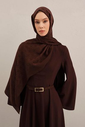 شال قهوه ای زنانه پنبه ای Armine - کد 874212555