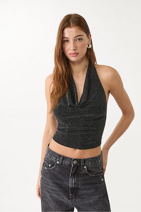 تیشرت مشکی زنانه Fitted Stradivarius - کد 924628005