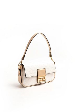 کیف دوشی بژ زنانه چرم مصنوعی Silver Polo - کد 924628162