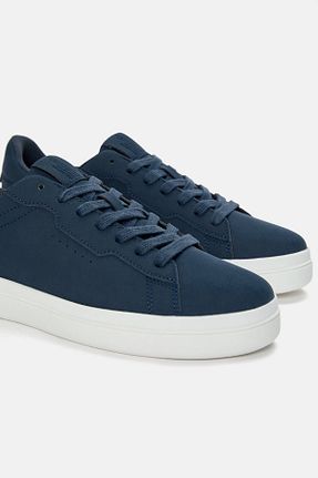 کفش اسنیکر آبی مردانه چرم اصل Pull & Bear - کد 924156258