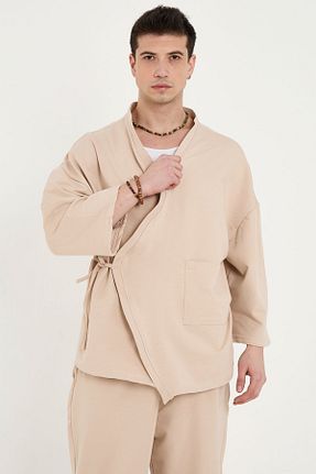 کیمونو و کافتان بژ زنانه پنبه پلی استر RELAXL - کد 924172251