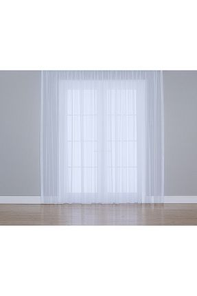 پرده توری سفید ریل دار Gauze Fabric Design - کد 924172189