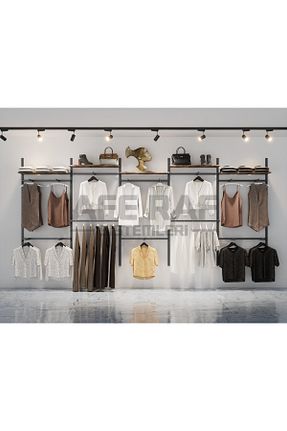 قفسه دیواری مشکی 300 cm AFE DEKOR - کد 768908215