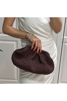کیف دستی قهوه ای زنانه سایز متوسط örgü - کد 923953997