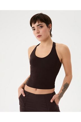بلوز قهوه ای زنانه اسلیم فیت Ayma Active - کد 924183171