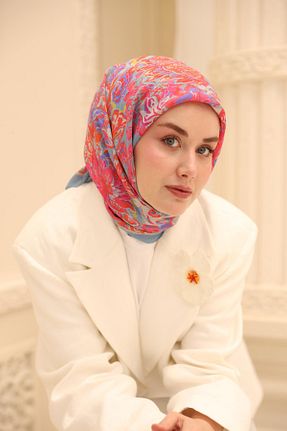 روسری قرمز پنبه ای Silk Home - کد 924206343