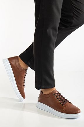 کفش اسنیکر قهوه ای مردانه چرم مصنوعی Zegeshoes - کد 921685381