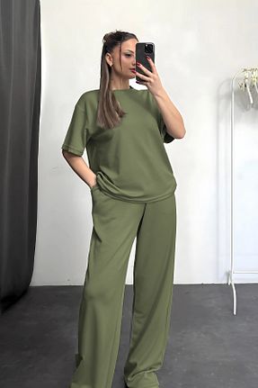 ست گرمکن سبز زنانه پلی استر YAKAMEL - کد 924212898