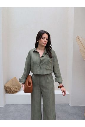 ست بالاتنه و پائین تنه خاکی زنانه بافتنی ESRAHELVACI - کد 924212611