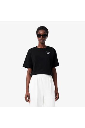 تیشرت مشکی زنانه رگولار Lacoste - کد 924198977