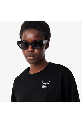 تیشرت مشکی زنانه رگولار Lacoste - کد 924198977