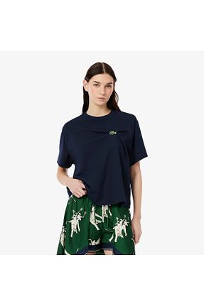 تیشرت سرمه ای زنانه رگولار Lacoste - کد 924214800