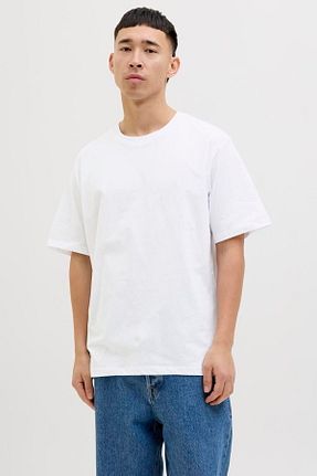 تیشرت سفید مردانه Loose Jack & Jones - کد 898195587