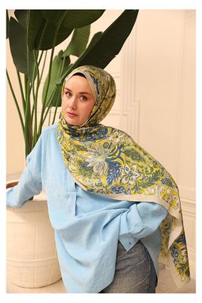 شال سبز زنانه پلی استر Silk Home - کد 924210326