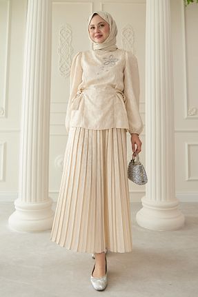 ست بالاتنه و پائین تنه حجاب طوسی رگولار InStyle - کد 924219404