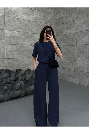 ست لباس راحتی آبی زنانه ساده OKULCUBABA - کد 924796264
