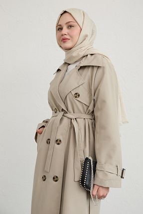 ترنچکت حجاب بژ پلی استر InStyle - کد 924223979