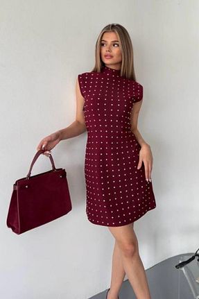 لباس زرشکی زنانه بافتنی İLKCET MODA - کد 924155281
