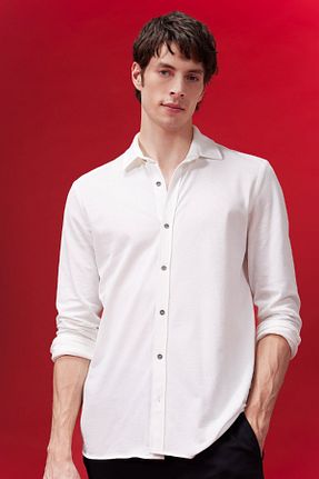 پیراهن سفید مردانه رگولار Defacto - کد 796294022