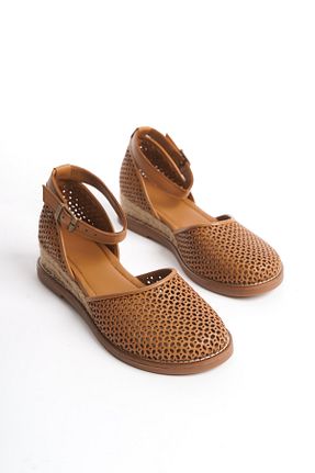 صندل قهوه ای زنانه پاشنه پر Elile Shoes - کد 924254485
