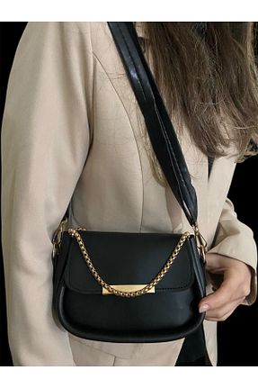کیف دوشی مشکی زنانه چرم مصنوعی Melos Butik - کد 922606800