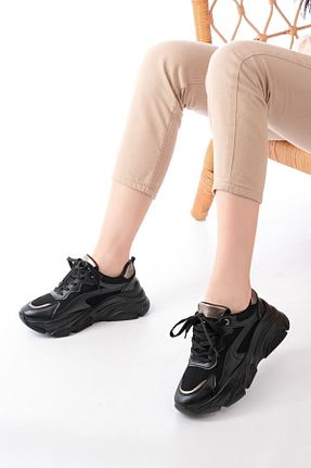 کفش اسنیکر مشکی زنانه بند دار ASKA - کد 924261369