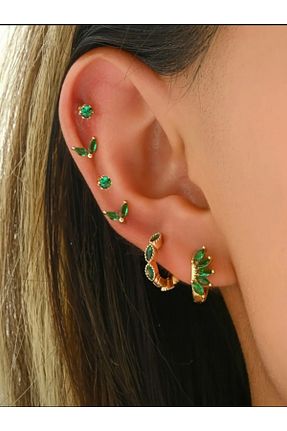 گوشواره استیل (فولاد) سبز استیل (فولاد) Butik - کد 889921009