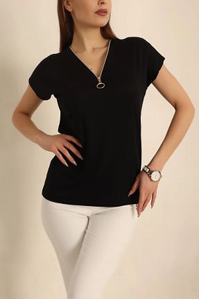 بلوز مشکی زنانه ساده Lumora - کد 924268970