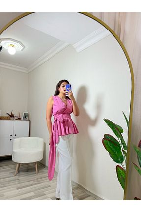 بلوز بژ زنانه ساده Misun butik - کد 924269569