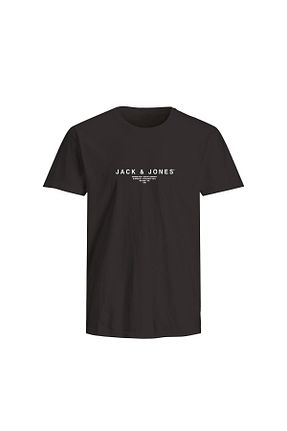 تیشرت مشکی مردانه یقه دوچرخه Jack & Jones - کد 896816579