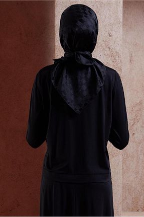 روسری مشکی پلی استر Alvina - کد 853654184