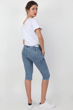 شلوارک و برمودا آبی زنانه اسلیم فیت BALİNS - کد 43385317