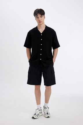 شلوارک و برمودا مشکی مردانه Relaxed Defacto - کد 835777108